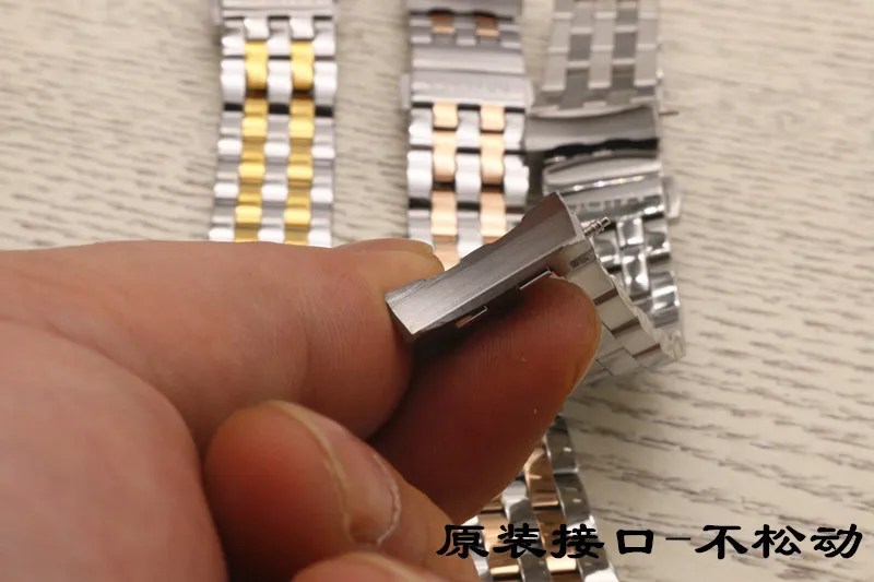 Watch Accessories Strap FOR MIDO Baroncelli M8600 M7600 Wrist Band Solid Steel Arc Mouth Safety Buckle Bracelet 15 18 20MM | Наручные