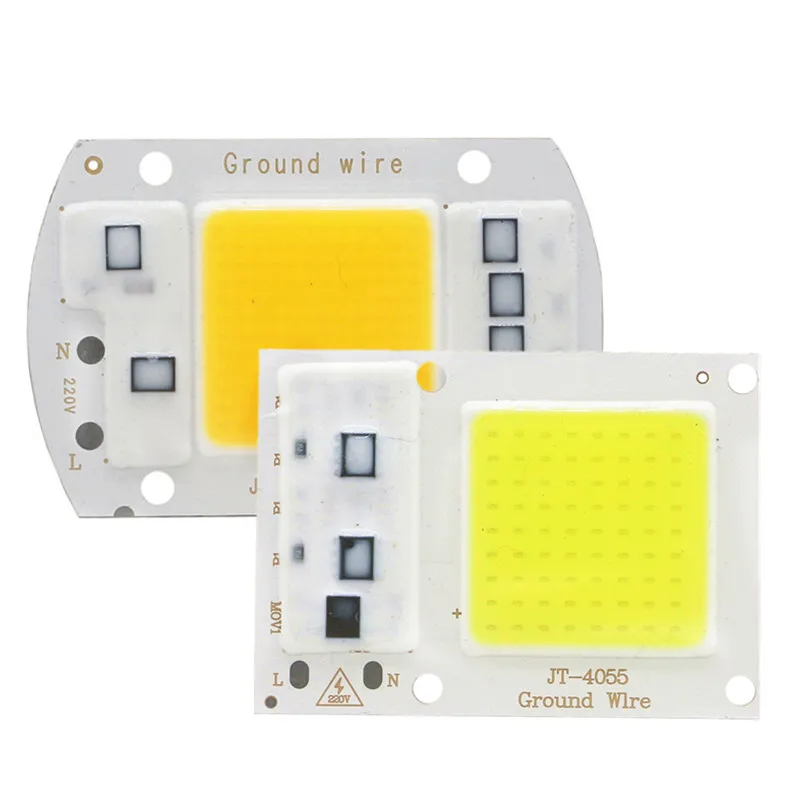 Светодиодная сob лампа с чипами уличный прожектор сделай сам для сада холодного