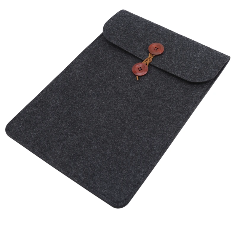 1PC Simple Felt A4 Folder Large Capacity File Bag Button Business Briefcase Envelope Ipad Storage Student Gift Organizer | Дом и сад