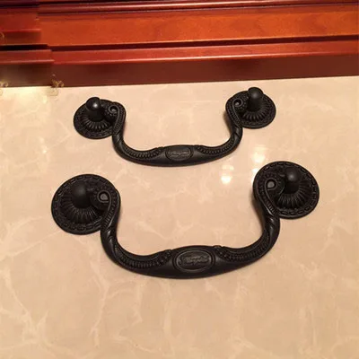 3.3'' 3.75'' Black Bail Pulls Dresser Knobs Handles Drawer Pull / Kitchen Cabinet Handle Furniture Hardware |