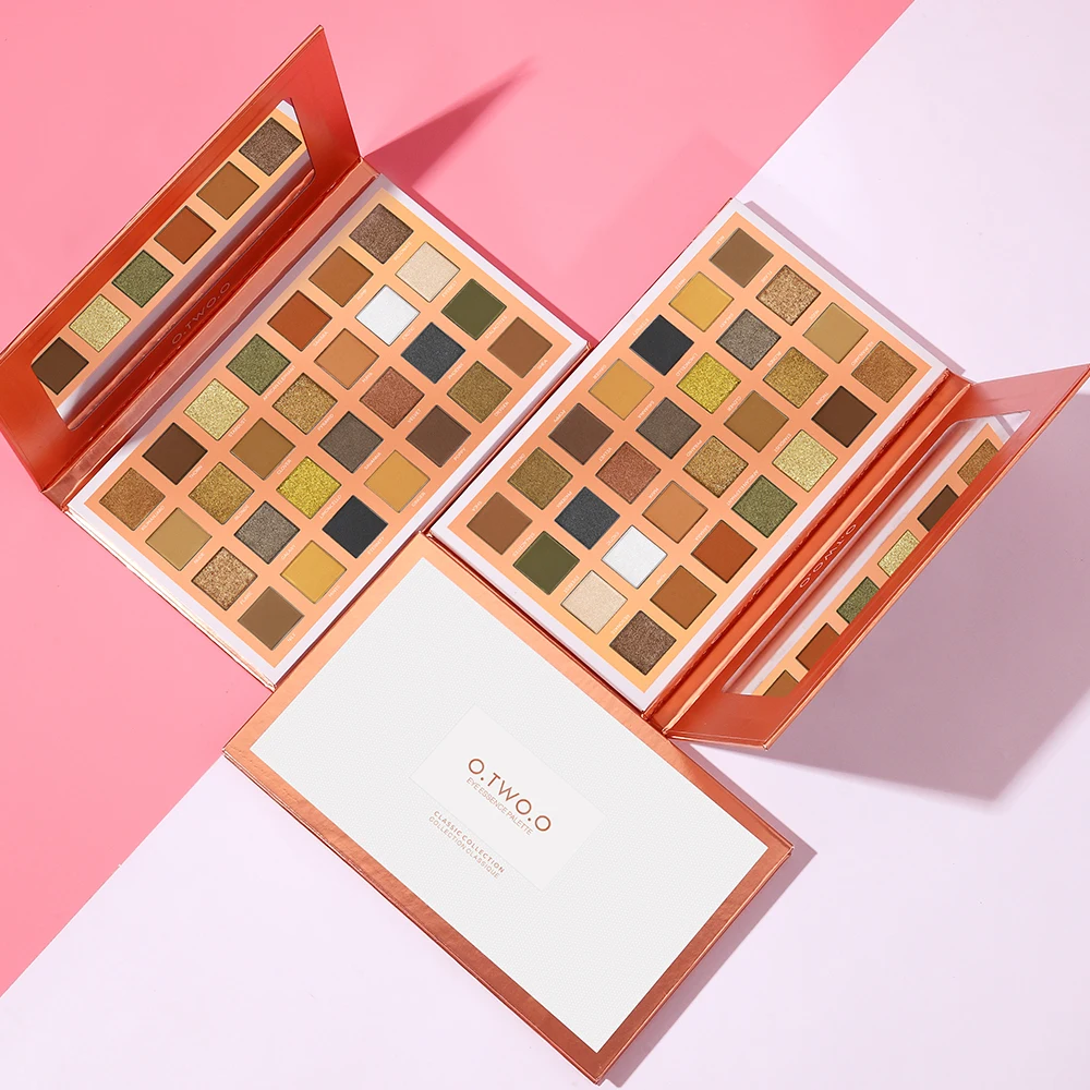 

O.TWO.O Eyeshadow Palette Cosmetic Shiny Matte Glitter Pigment Long Lasting Eye Shadow Pallete 28 Colors Metallic Makeup