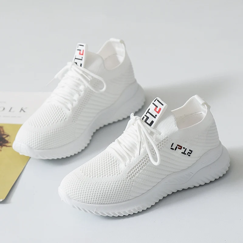 

Кроссовки женские из ПУ кожи, Вулканизированная подошва, Классическая Повседневная обувь с цветами, белые, весна