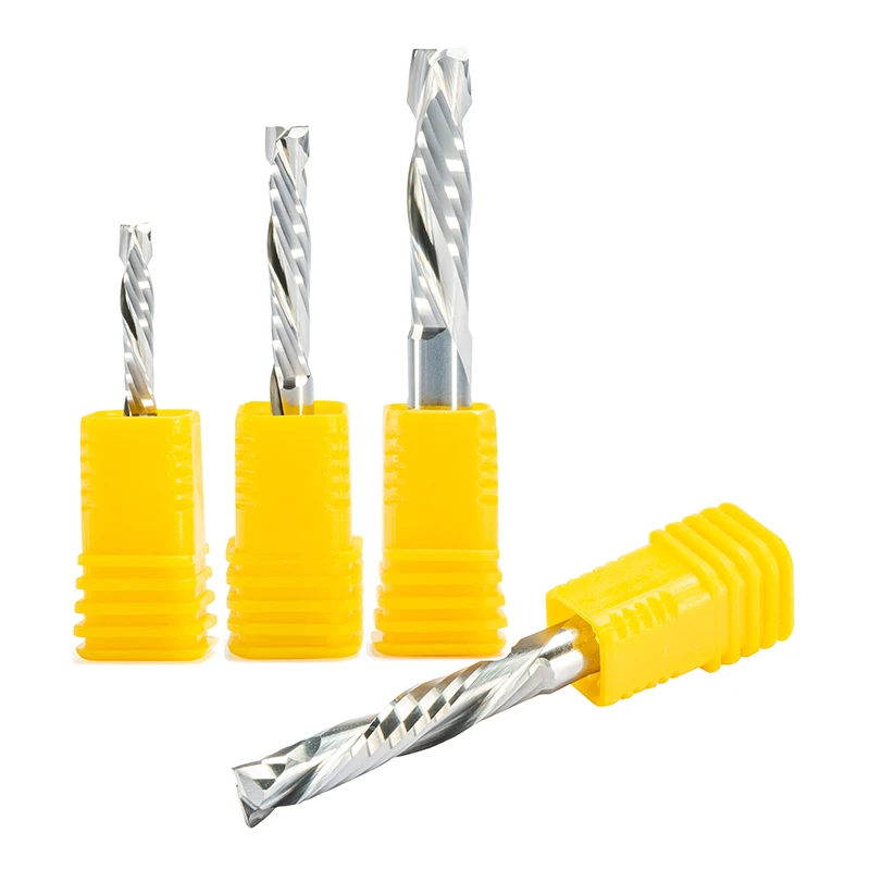 10Pcs SHK 4mm CEL 12-32mm UP &amp DOWN Cut Two Flutes Spiral Carbide Mill Cutter CNC Router Compression Wood End Bits | Инструменты
