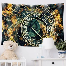 Tapisserie murale en Mandala, le Tarot du soleil, en macramé psychédélique, tapis mural en tissu, couverture de plage, décor de chambre  (2)
