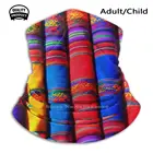 Яркая и яркая тканевая окрашенная ткань с мексиканским дизайном для велоспорта, катания на лыжах, походов, походный шарф ткани, красочные полотенца, Перу