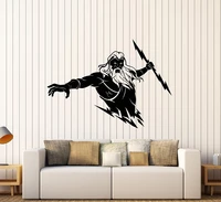 vinyl wall decal home decoration boy bedroom wall sticker zeus ancient greek mythology god lightning sticker mural gxl10