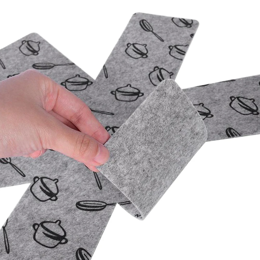 

12 Pcs Anti Scratch Non Woven Fabric Pot Holder Kitchen Restaurant For Stacking Heatproof Pan Protector Reusable Divider Pad