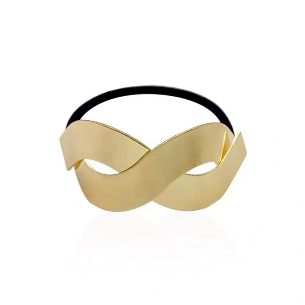 

Alloy Hair Ties Korean Style High Elasticity Gold Color Women Girls Ponytail Holder Hair Ties for Girl