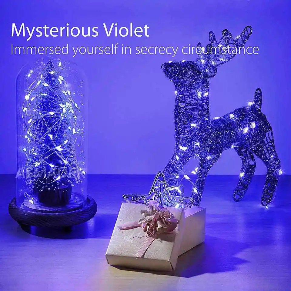 Silver/Copper Wire LED Fairy string lights With Remote Control and power adapter for Christmas wedding decoration twinkle | Лампы и