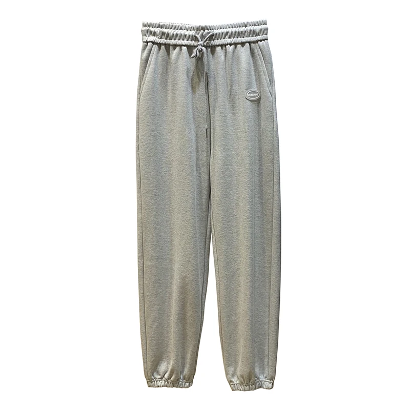 

Summer Korean Style Simple Western Style Elastic High Waist Lace-up Casual Pants Women's Drawstring Sports Pants Stacked Pants