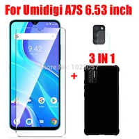 3-in-1 Glass Case For UMIDIGI A7S 6 53  Case Soft Clear Shockproof Phone Cover For UMIDIGI A7S 6 53 Case
