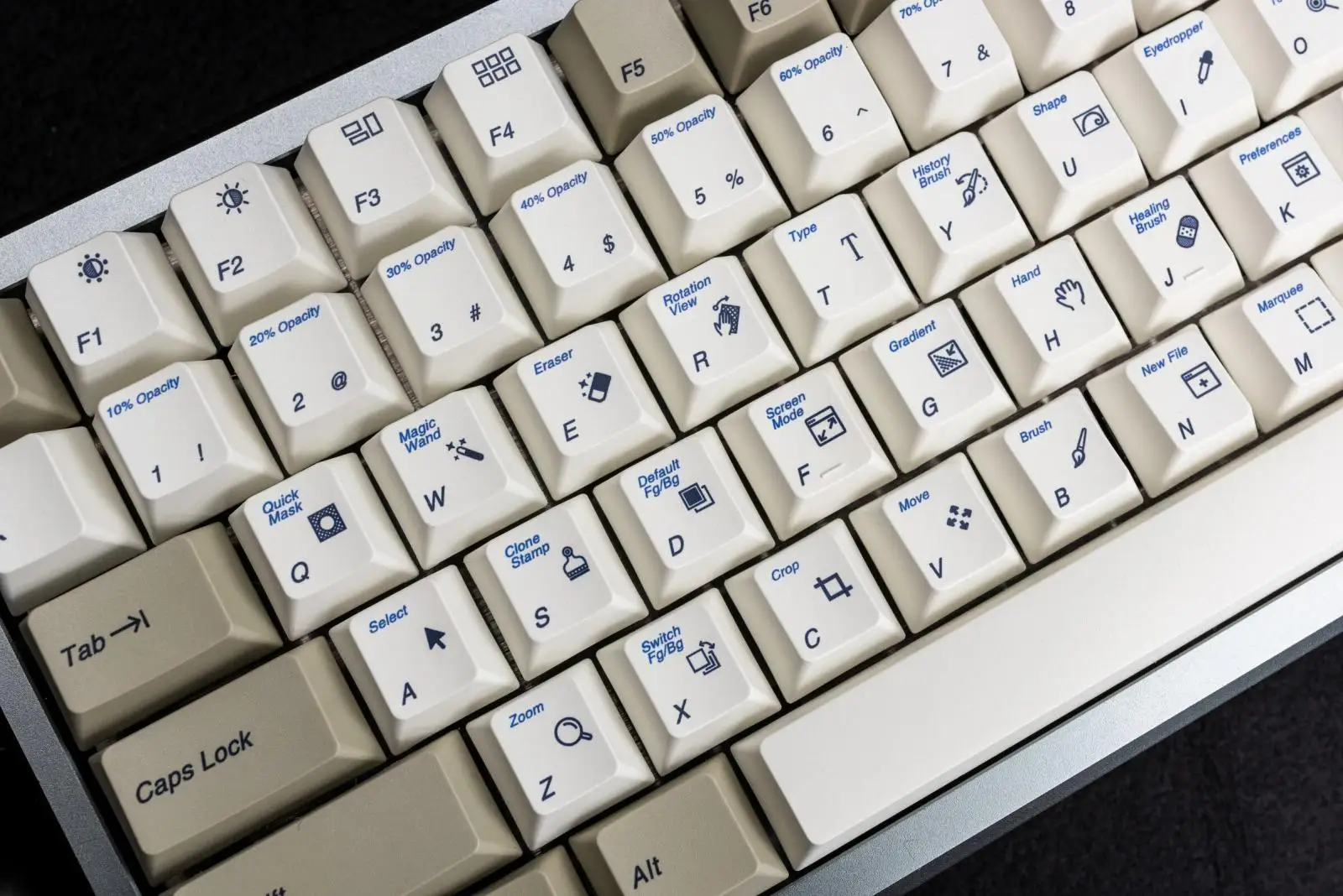 132 Keys/set PS Theme Keycap For MX Switch Mechanical Keyboard PBT Dye Subbed MAC WIN Retro Grey White Key Caps Cherry Profile
