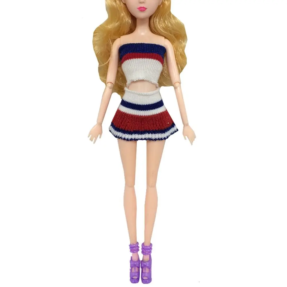 Модная Одежда для кукол 1 комплект мягкое меховое пальто с длинным рукавом зимняя