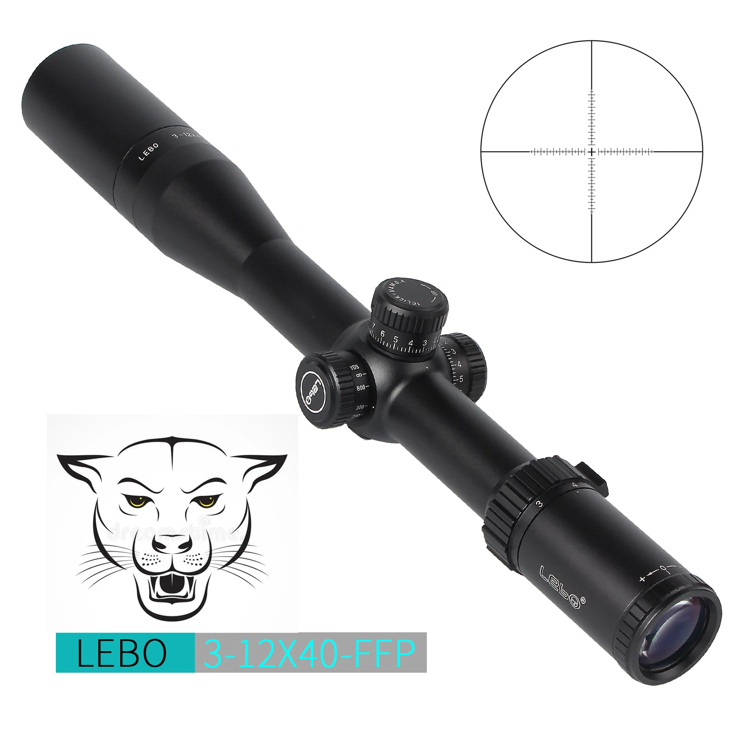 LEBO 3-12x40 FFP прицел тактический оптический охотничья Оптика Красная точка