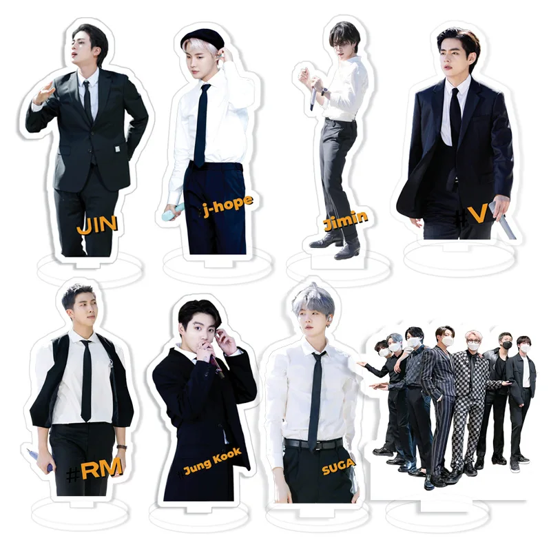 

1Pcs Kpop Bangtan Boys Acrylic Standee New Acrylic Transparent Figures Standing Desktop Station Brand Statue Fans Gift Wholesale