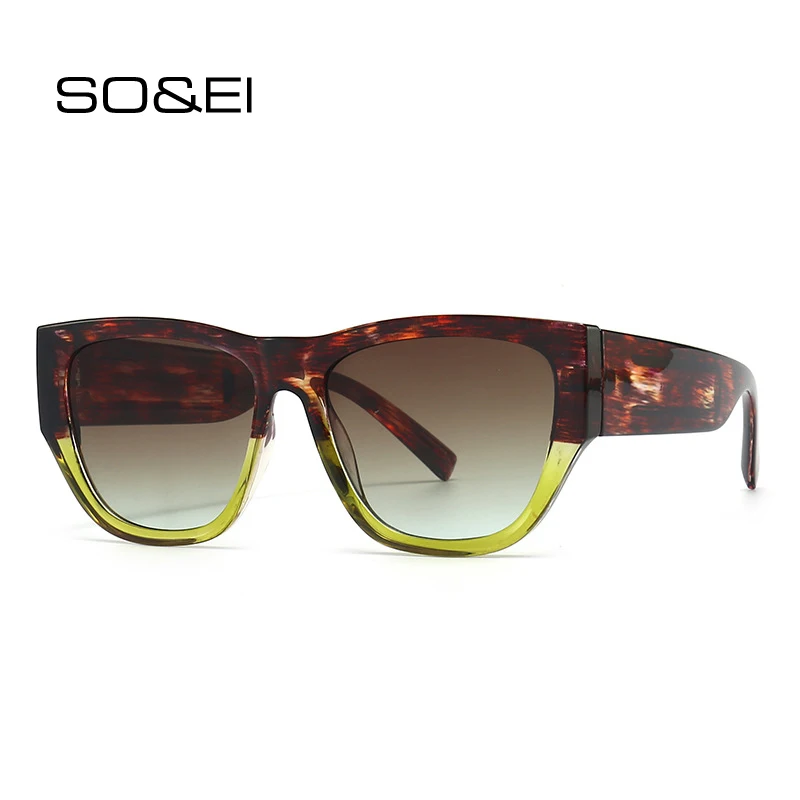 

Очки солнцезащитные унисекс «кошачий глаз» с градиентными линзами и квадратными линзами