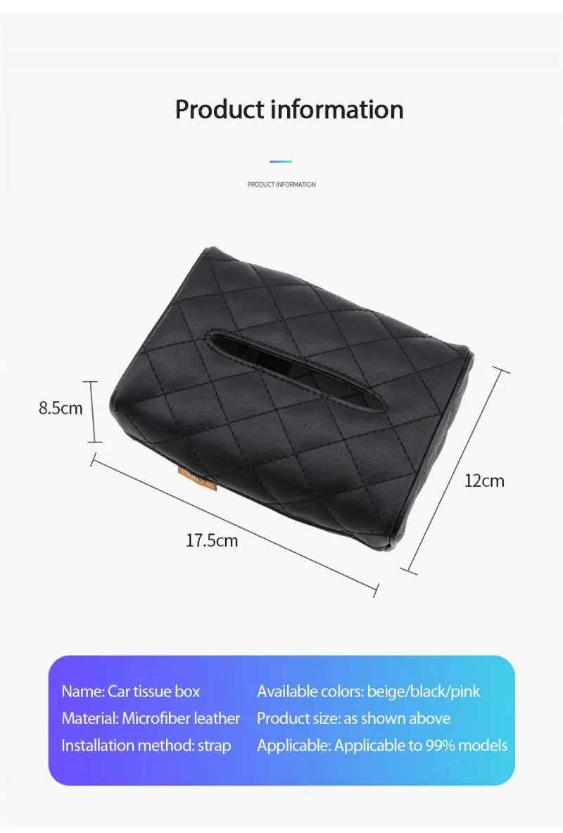 

Tissue Holder Tissue Box Household Tissue Bag Organizer Car Tissue Box Furniture Storage Auto Interior Storage Home Decoration