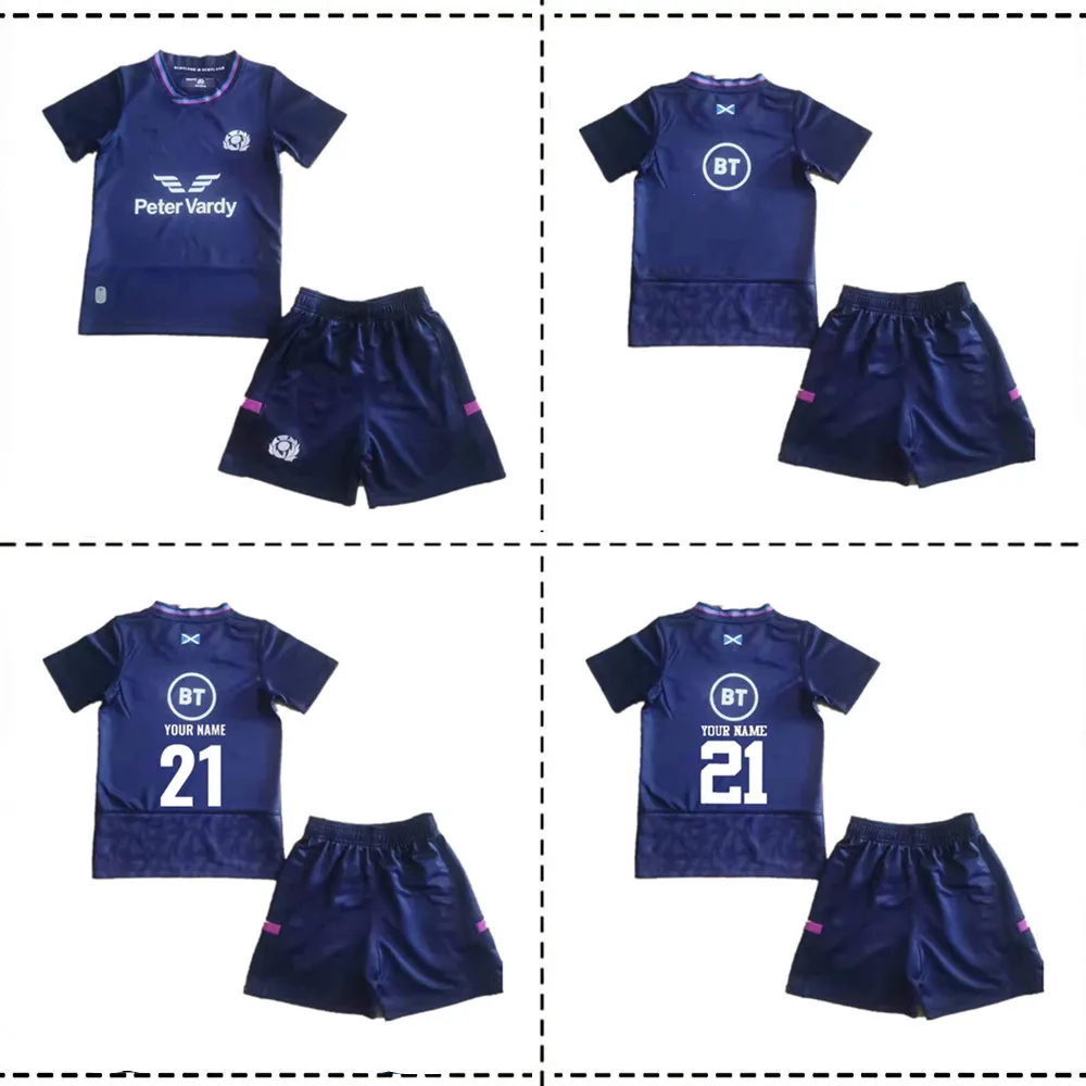 2021/22 шотландский Детский Комплект Домашние Регби Джерси шорты Размер: 16-18-20-22-24-26 |