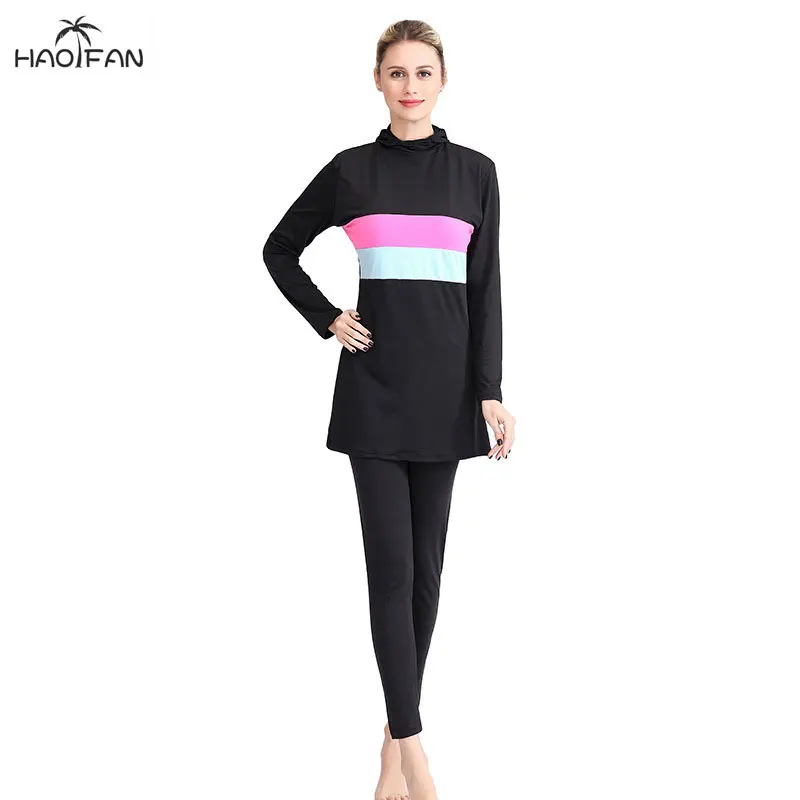 

Мусульманский купальник с длинным рукавом, с капюшоном, в стиле пэчворк