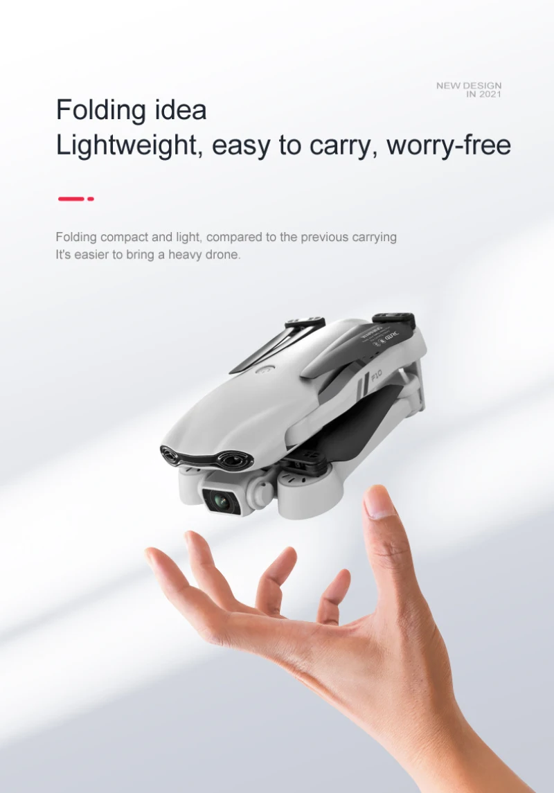 

With 6K HD Wide Angle Camera Foldable 6K HD Dual Camera 2.4G/5G GPS Wifi FPV Drone Wide-Angle RC Quadcopter 2km