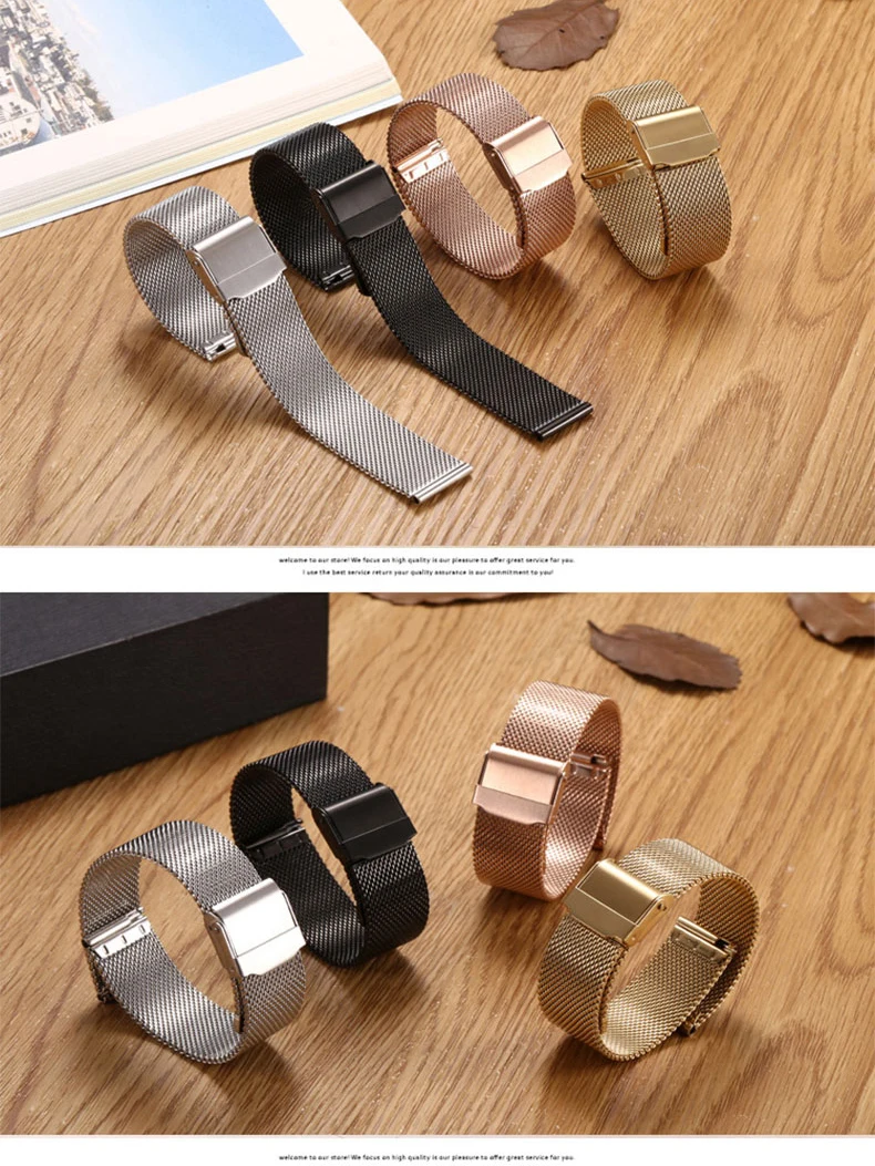 For DW Watch Steel Band Mesh Strap for Daniel Wellington Watch Band Metal Ultra-thin Universal Stainless Steel Bracelet 10-22 mm