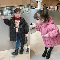 spring winter girl coat mid length jackets warm clothing kids teenage children tops thicken high quality elephant cute red white