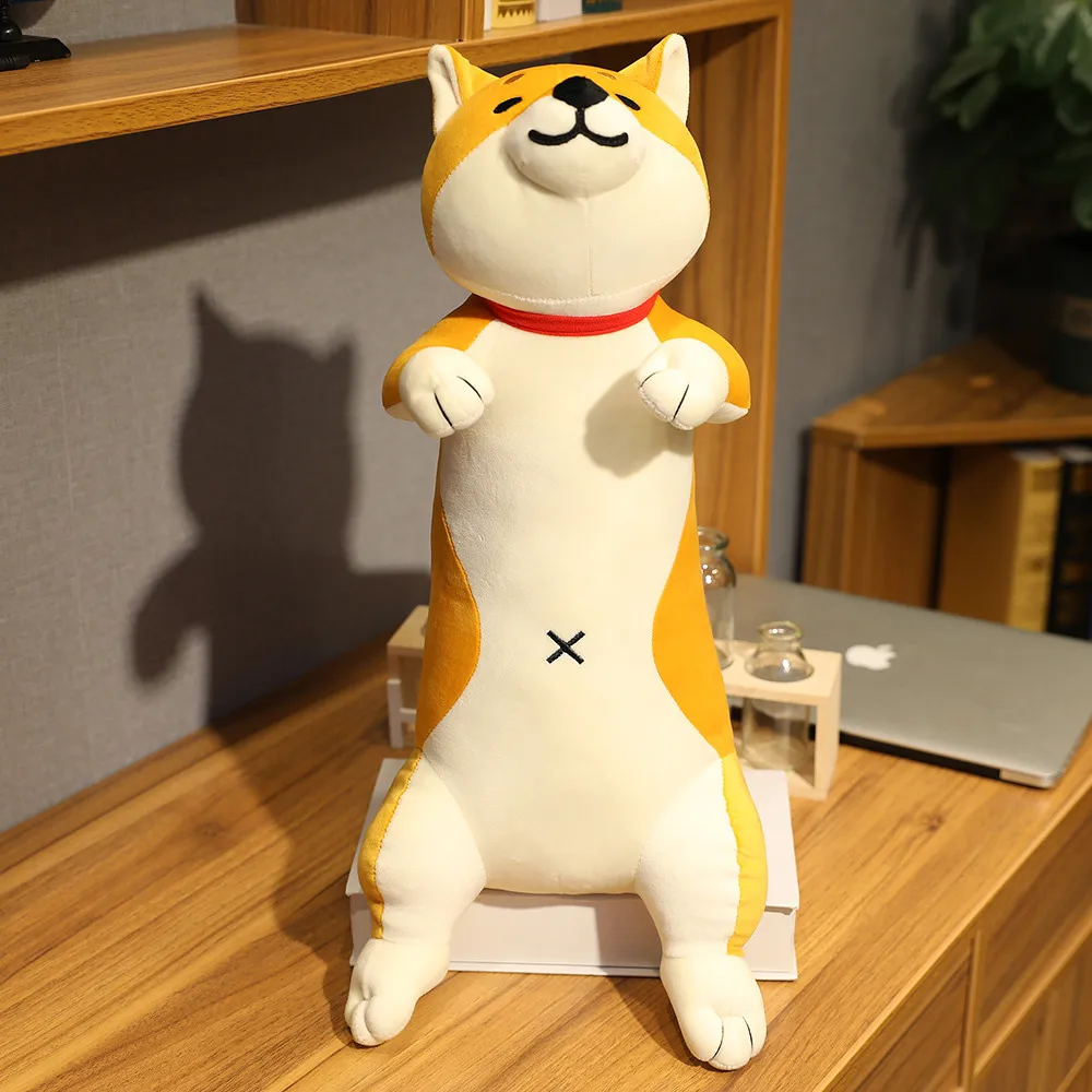

60-120cm Cute Shiba Inu Dog & Cat Plush Toys Stuffed Long Animals Sleep Pillow Doll Cushion Kids Girls Gift
