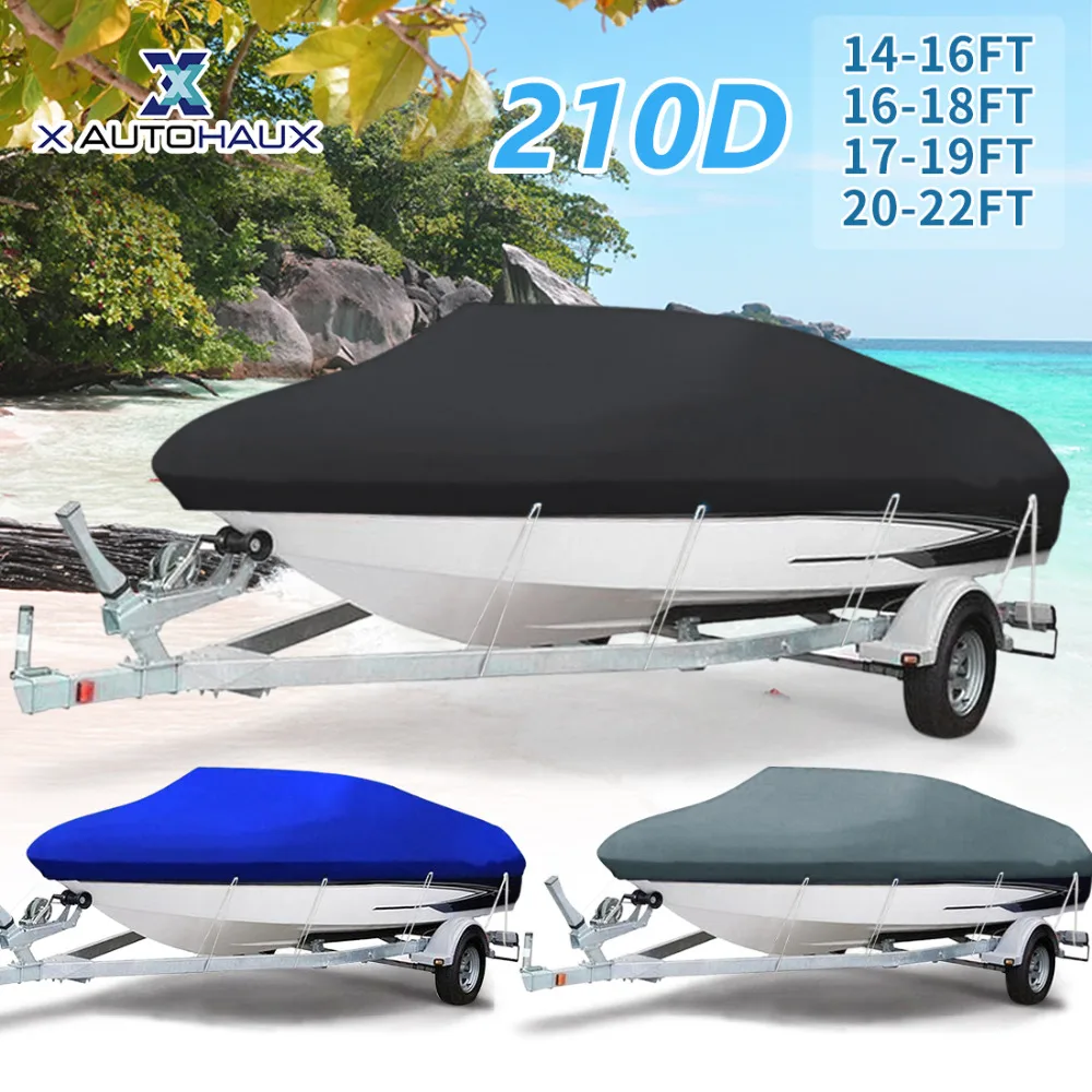 X AUTOHAUX 210D 540/570/700x280/300 см Trailerable чехол для лодки водонепроницаемый рыболовный лыжный бас катер v-образная форма черный чехол для лодки