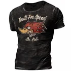 Новинка, Винтажная футболка с принтом в виде дятла, мужская летняя спортивная блузка с коротким рукавом и круглым вырезом, Повседневная Уличная тактическая одежда