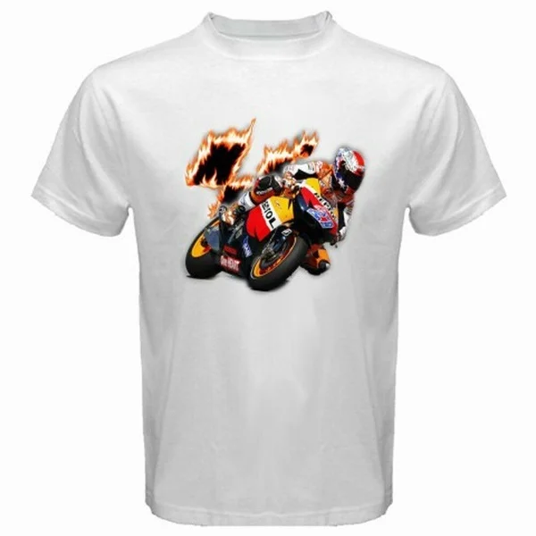 

New CASEY STONER MOTO GP Rider Legend Champion Men's White T-Shirt