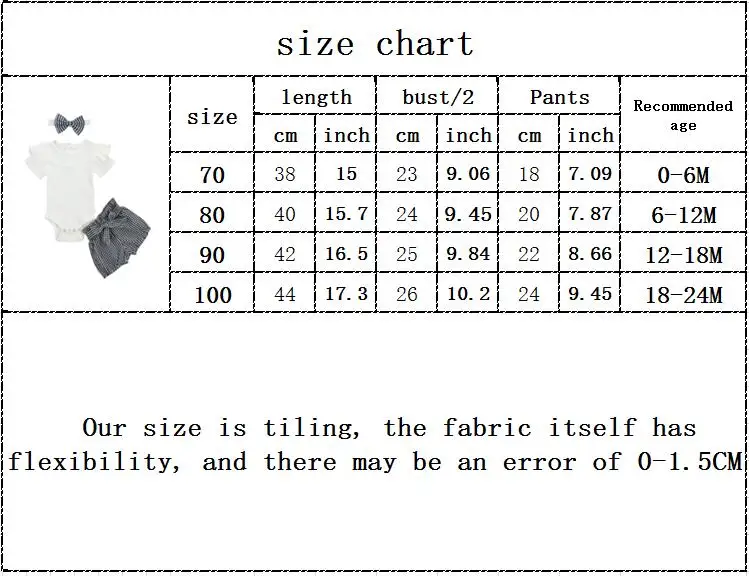 

Newest Summer Newborn Baby Girl Clothes Bodysuit Tops Plaid Mini Shorts Headband 3Pcs Casual Outfits Clothes 0-24M