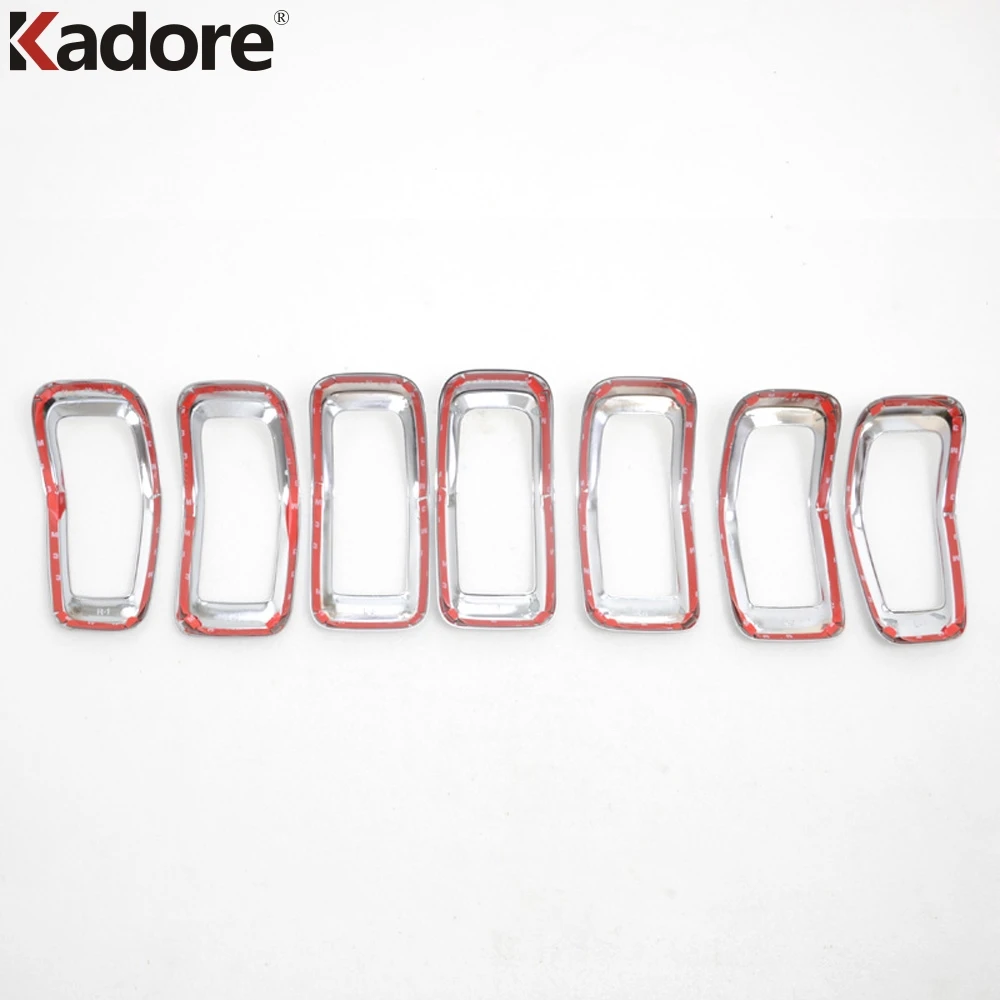 Передняя вставка для Jeep Cherokee 2014 2015 2016 ABS Chrome накладка на решетку кузова автомобиля