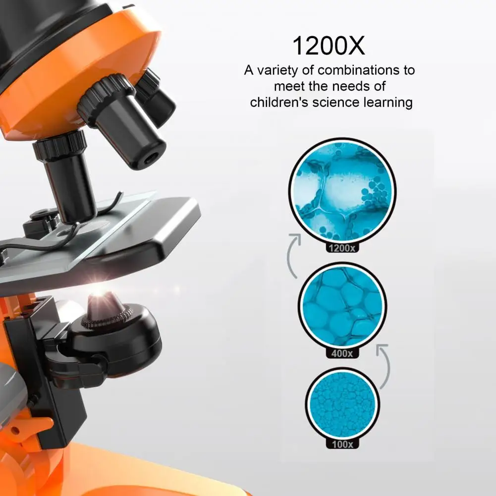 1200X Портативный биологический эксперимент микроскоп школьный научные