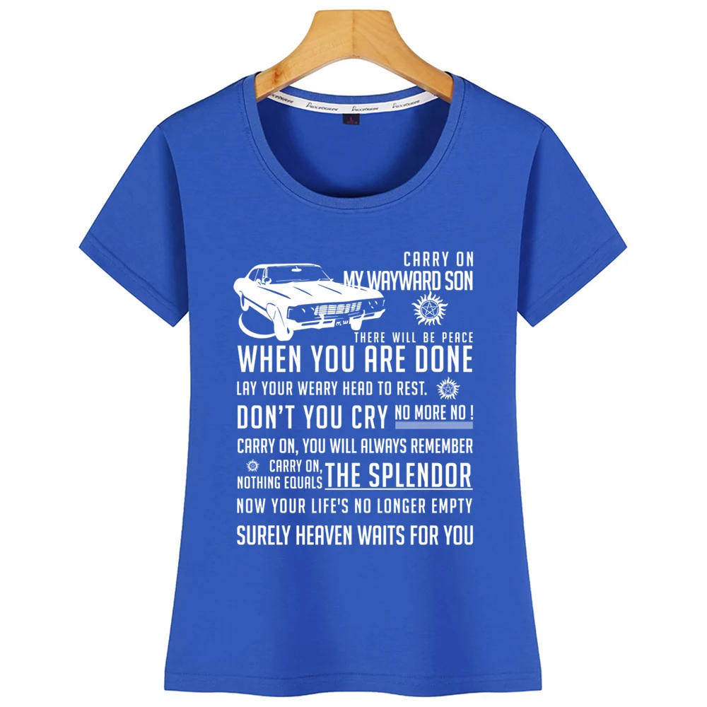 Топы футболка Женская сверхъестественная летняя белая хлопковая | одежда