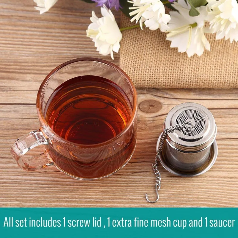 

Tea Ball Infuser & Cooking Infuser Another Fine Mesh Silver Tea Infuser Threaded Connection 18/8 Stainless Steel Coffee Dripper