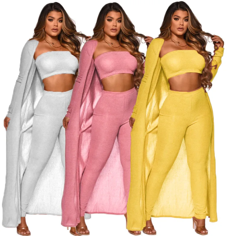 

New Stretchy Elastic Two Piece Set Wrap Crop Top and Legging Pants Sportwear Fitness Tracksuit Jogger Activewear Party Set
