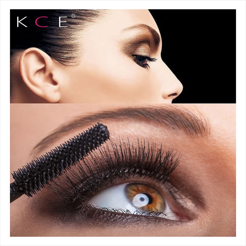 4D Тушь для ресниц из шелкового волокна Водостойкая Rimel 3d удлинение Черная Толстая