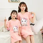 Летняя ночная рубашка для девочек с героями мультфильмов, платье принцессы, детские пижамы, ночные рубашки для девочек, детская ночная рубашка, хлопковое платье для сна для девочек