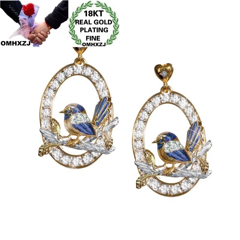 

Серьги-гвоздики женские OMHXZJ EA572, с цирконом 18 карат, в европейском стиле