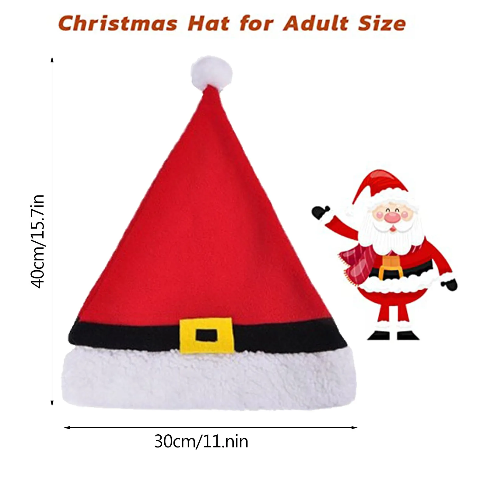 Christmas Hat Xmas Holiday For Adults Unisex Santa Cap Navidad New Year Party Supplies Warm Winter Caps Decorations | Дом и сад