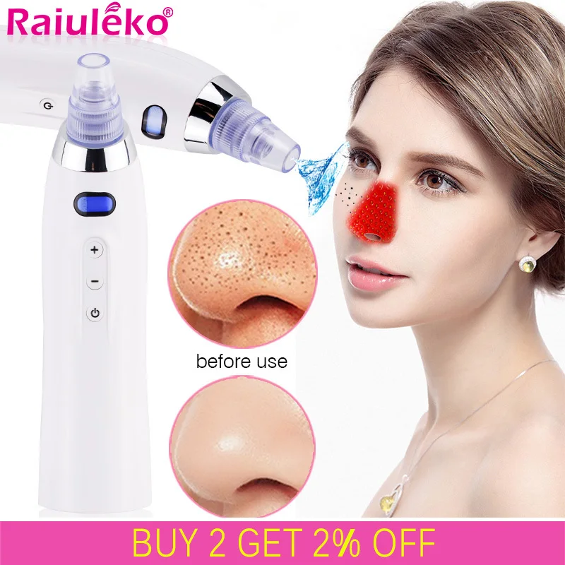 Электрический Очиститель лица Уход за лицом вакуумный отсос угрей жидкость для