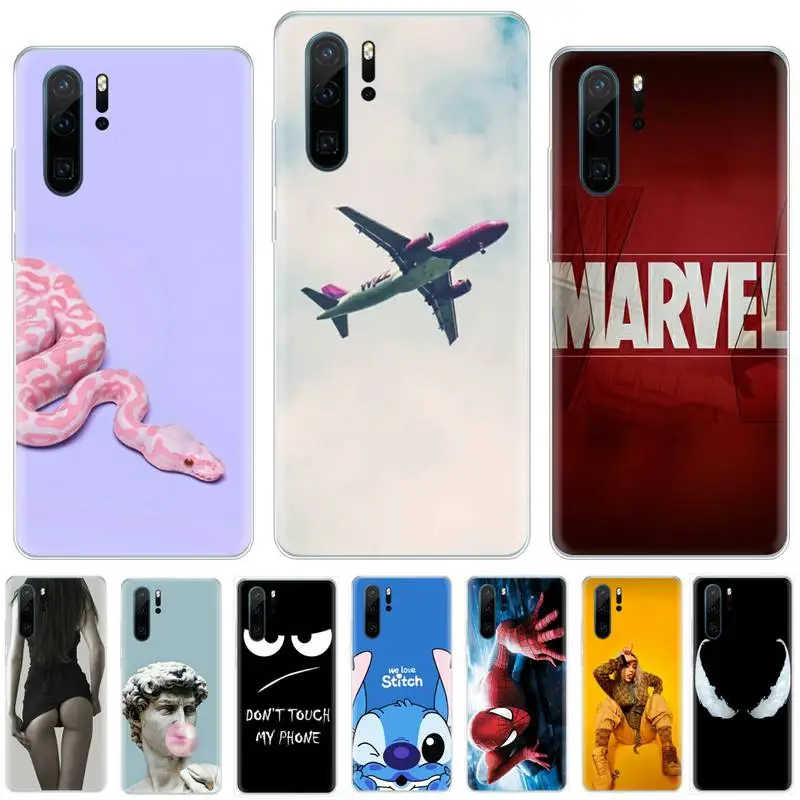 Чехол для телефона из ТПУ с изображением самолета змеи Марвел Huawei P8 P9 P10 P20 P30 Pro Lite