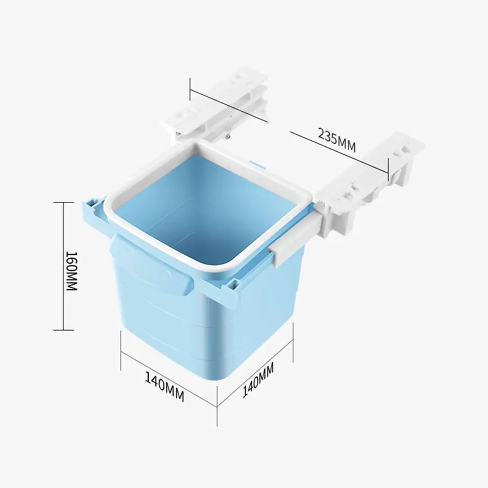 

Hidden Retractable Office Desk Home Adhesive Dustbin Trash Can Garbage Waste Bin Push And Pull Durable Plastic Material Fashion