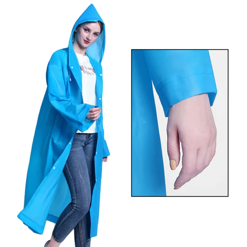 Модный плащ PEVA для мужчин и женщин утолщенный водонепроницаемый дождевик с