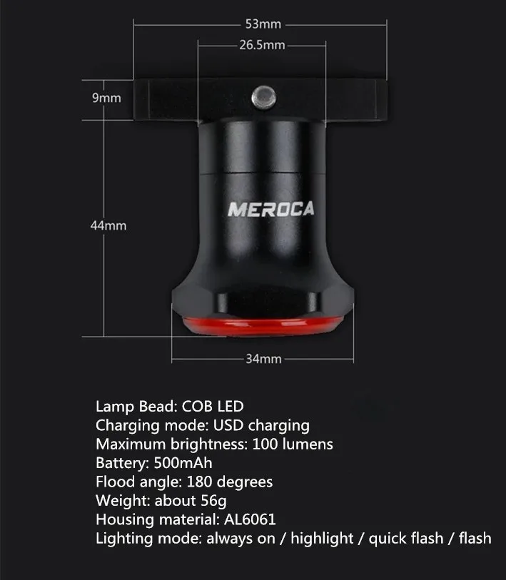 MEROCA велосипедные задние фонари интеллектуальный датчик тормозные огни USB зарядка дорожный велосипед MTB задние фонари