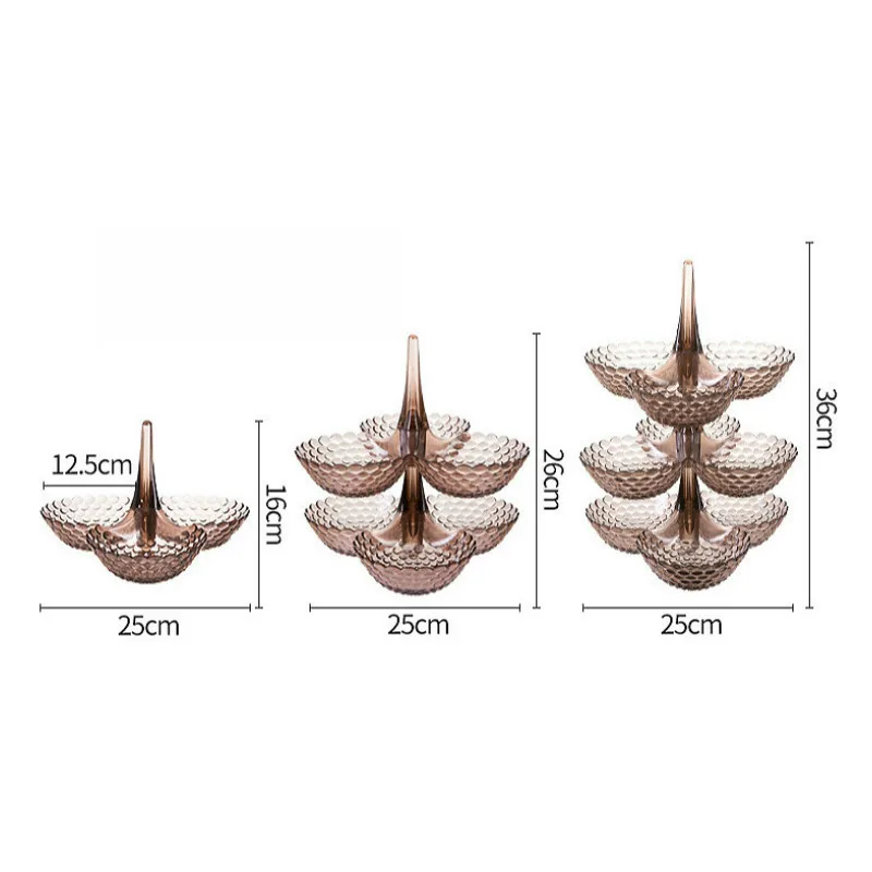 3 слойная тарелка для фруктов набор выпечки поднос хранения пластиковая сушеного