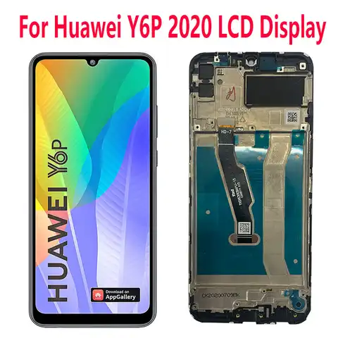 100% Оригинальный дисплей 6,3 дюйма для Huawei Honor 9A Y6P 2020, ЖК-дисплей с сенсорным экраном для HUAWEI Enjoy 10E, ЖК-дигитайзер, запасные части
