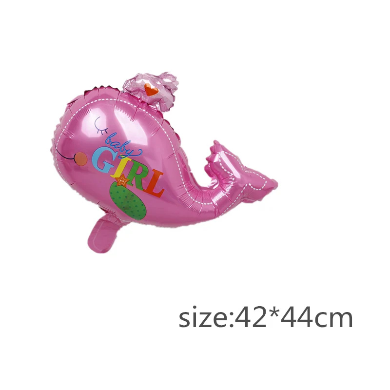 MN01417 pink whale Воздушные шары из фольги для мини-рыб, омаров, морских животных, 5 шт., воздушные шары для морского океана, Babyshower, морские украшения для тематических вечеринок, детский подарок - Цвет: MN01417 pink whale