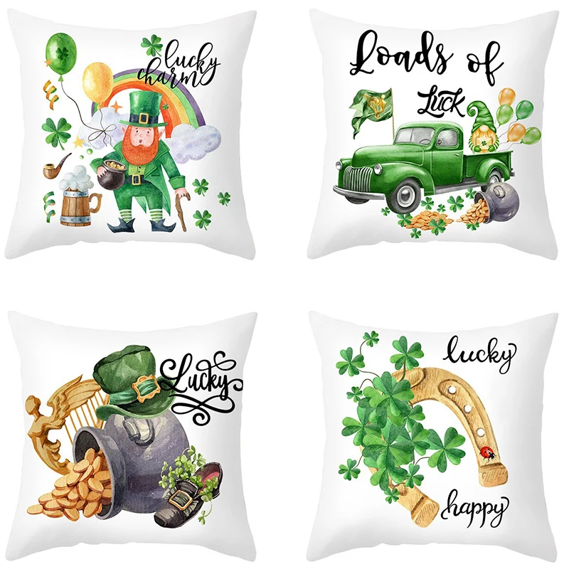 

Декоративные наволочки TimiWan'er в стиле Св. Патрика, 18x18 дюймов, набор из 4 предметов для домашнего декора, наволочки на подушки в честь ирландск...