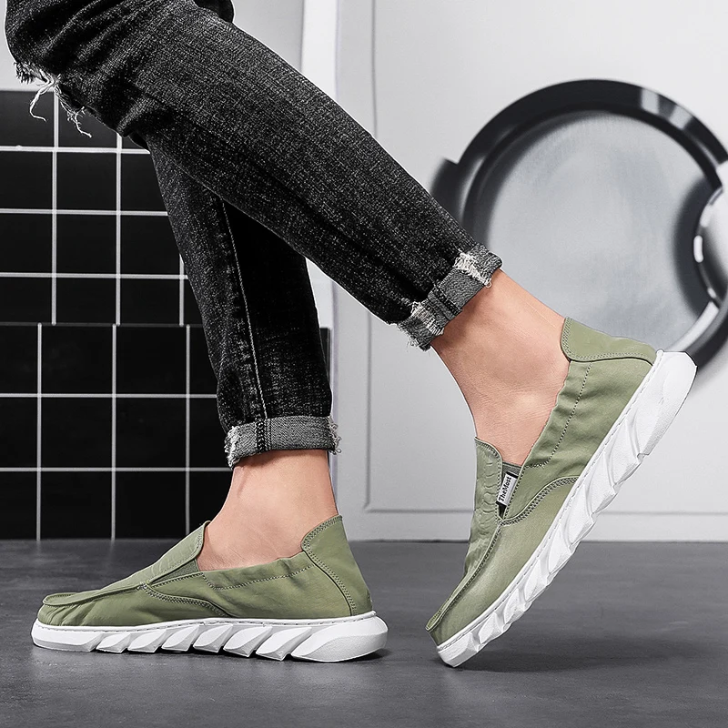 

Кроссовки мужские эластичные, Вулканизированная подошва, легкая дышащая нескользящая обувь для бега и ходьбы, тенниса